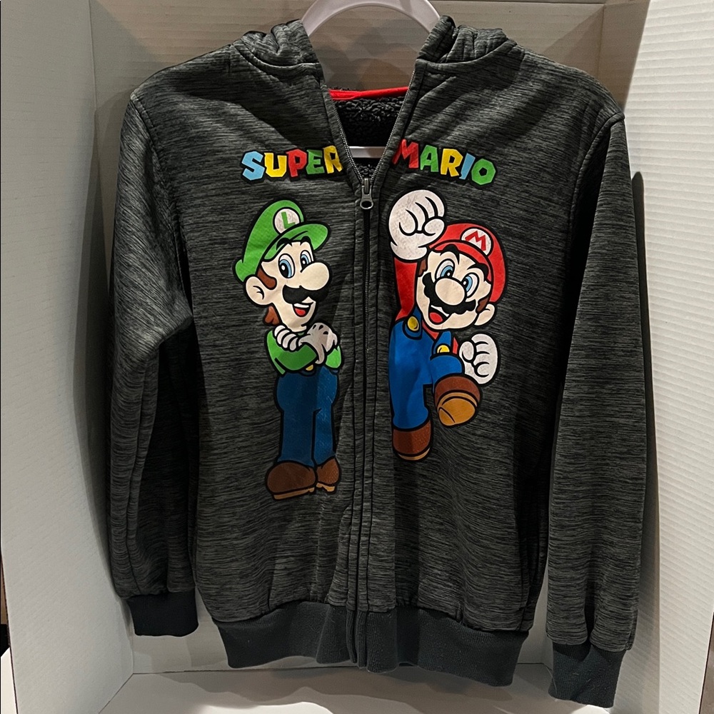 Super Mario Kids Hoodie - Dark Grey